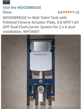 In-Wall Toilet Tank Carrier System - White & Black